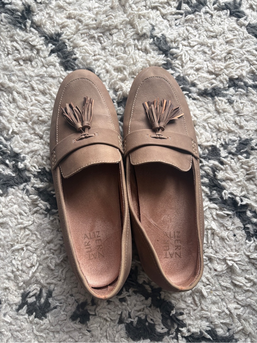 Naturalized Taupe Suede Loafer Tassle 11M